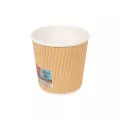 Gobelets boissons chaudes double paroi ondulé kraft 120ml